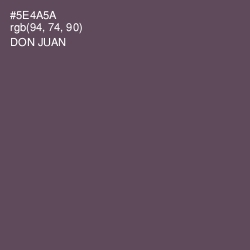 #5E4A5A - Don Juan Color Image